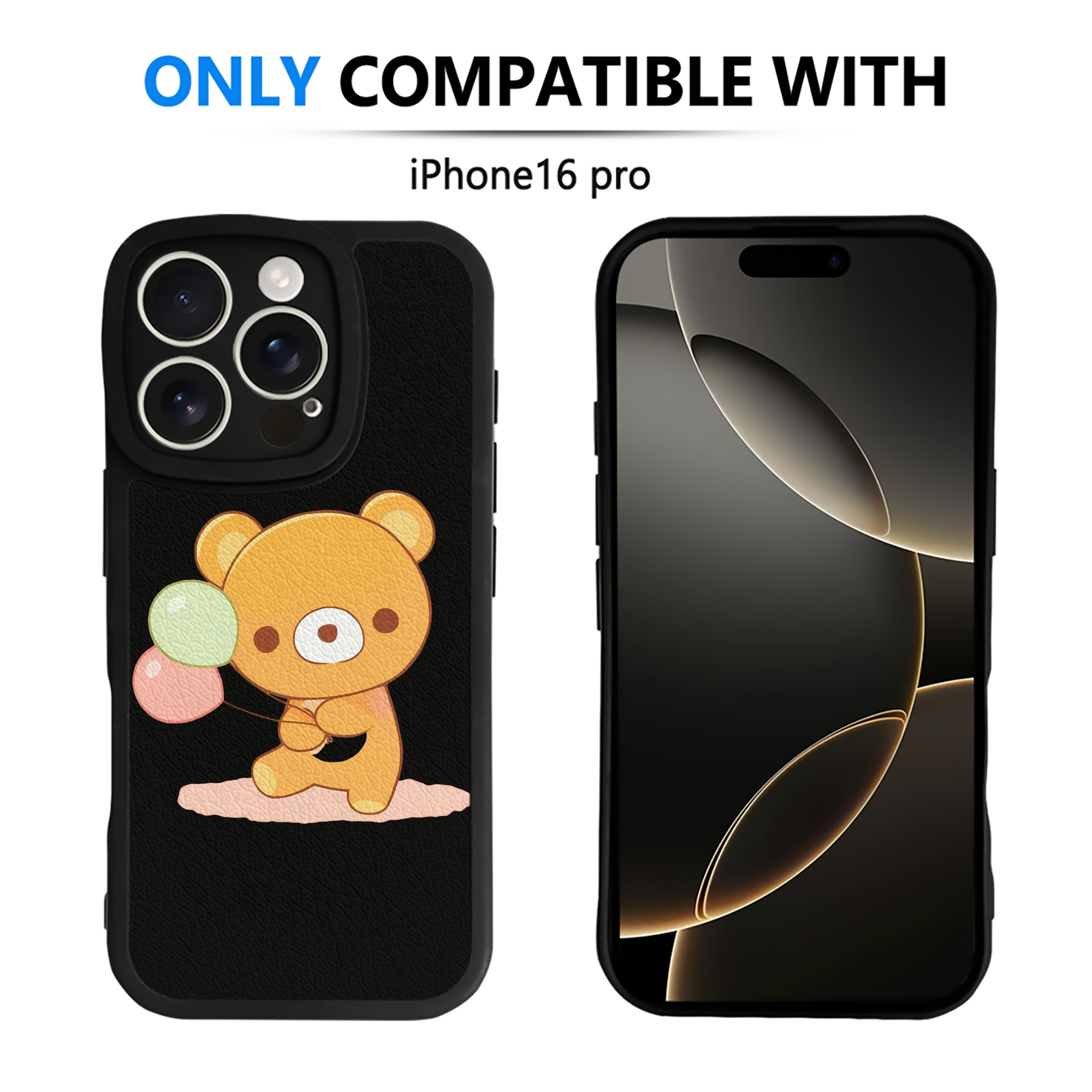 （画像用） リラックマ リラックマ キイロイトリ Rilakkuma Korilakkuma Kiiroitori 【iPhone 16シリーズ対応】シリコンスマホケース（レザー調） 材質：シリコン